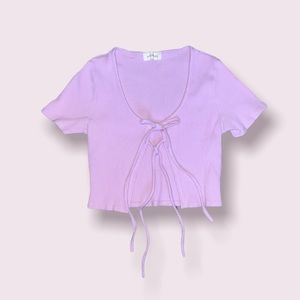 Vintage Double-Tie Purple Cardigan